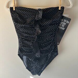 NEW Miraclesuit Camilla Black & White Polka Dot Ruffled One Piece NWT | Size 8